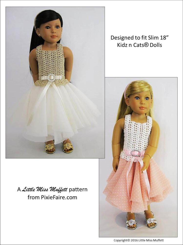 Little Miss Muffett Kidz n Cats Romantic Fusion Crochet Pattern for Kidz N Cats Dolls Pixie Faire