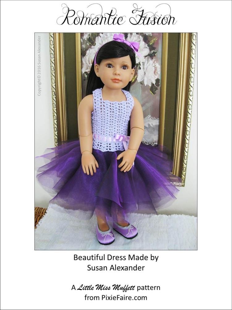 Little Miss Muffett Kidz n Cats Romantic Fusion Crochet Pattern for Kidz N Cats Dolls Pixie Faire