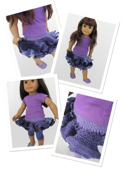 Stacy and Stella Knitting Ruffled Skirt Knitting Pattern Pixie Faire