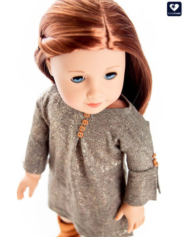 Seams to Streams 18 Inch Modern Buttonfly Dress 18" Doll Clothes Pattern Pixie Faire