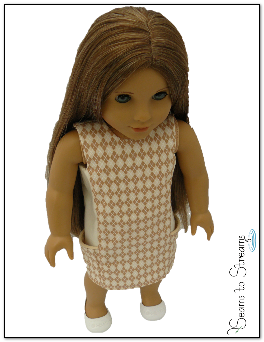 Seams to Streams 18 Inch Modern A Stitch In My Side Pocket Dress 18" Doll Clothes Pattern Pixie Faire
