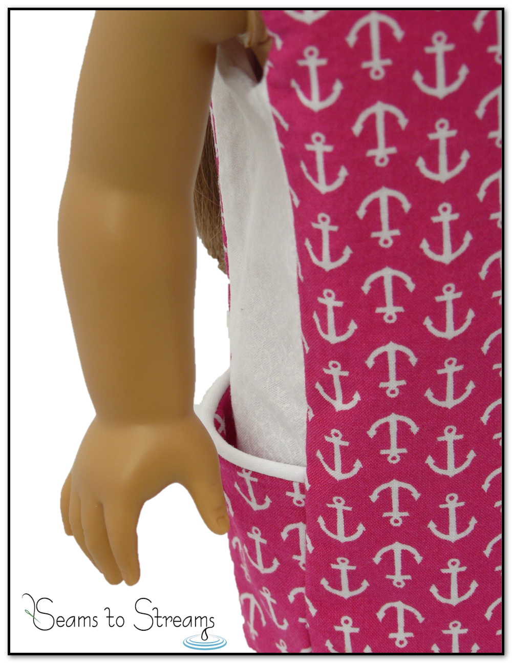 Seams to Streams 18 Inch Modern A Stitch In My Side Pocket Dress 18" Doll Clothes Pattern Pixie Faire