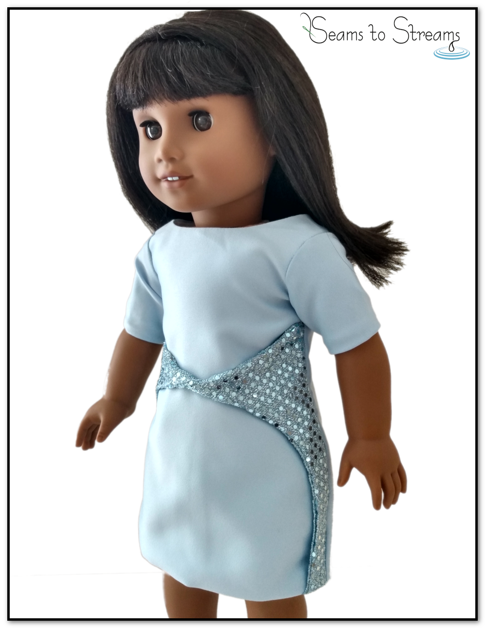 Seams to Streams 18 Inch Modern Twist on a Theme Dress 18" Doll Clothes Pattern Pixie Faire