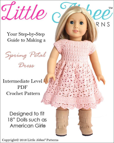 Little Abbee Crochet Spring Petal Dress Crochet Pattern Pixie Faire