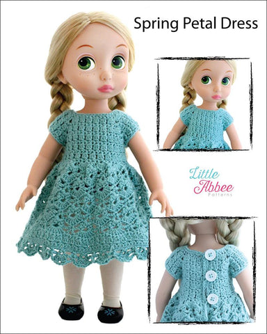 Little Abbee Disney Animator Spring Petal Dress Crochet Pattern for Disney Animators' Dolls Pixie Faire