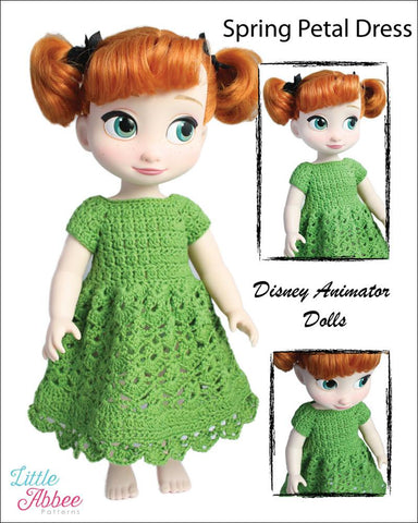 Little Abbee Disney Animator Spring Petal Dress Crochet Pattern for Disney Animators' Dolls Pixie Faire