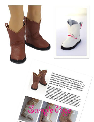Stacy and Stella Shoes Leather Cowboy Boots 18" Dolls Pixie Faire