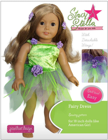 Stacy and Stella 18 Inch Modern Fairy Dress 18" Doll Clothes Pattern Pixie Faire
