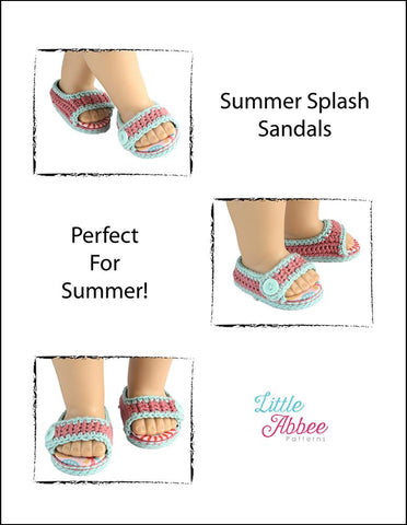 Little Abbee Crochet Summer Splash Sandals Crochet Pattern Pixie Faire