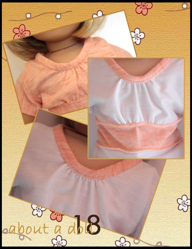 About A Doll 18 18 Inch Modern Sweet Tee 18" Doll Clothes Pattern Pixie Faire