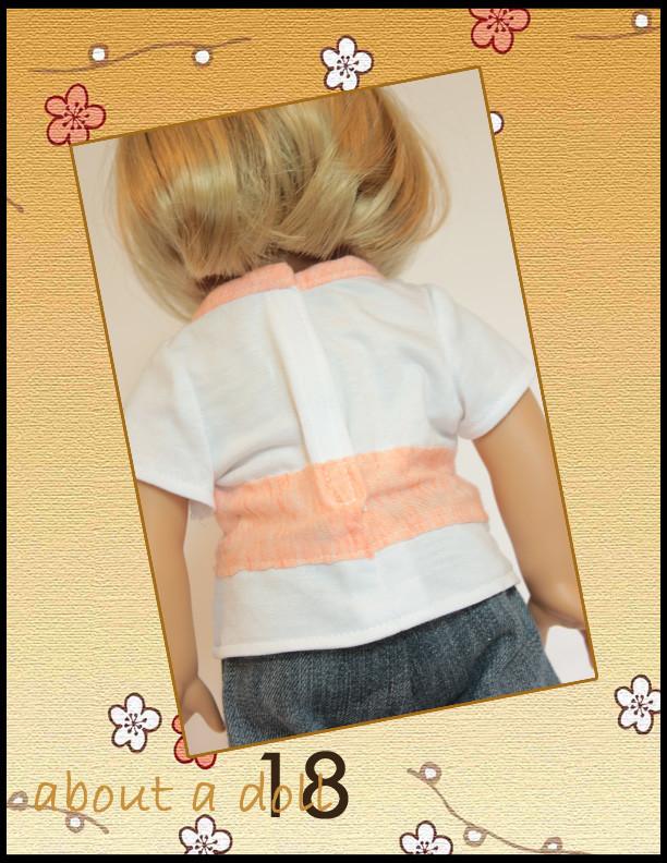 About A Doll 18 18 Inch Modern Sweet Tee 18" Doll Clothes Pattern Pixie Faire