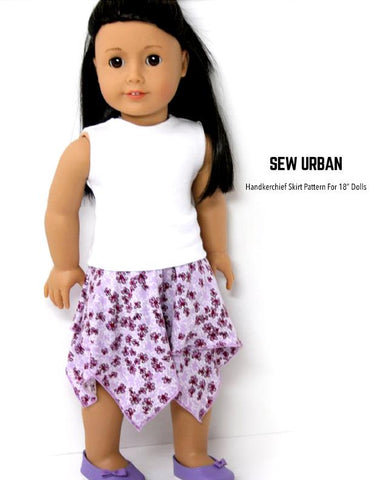 Sew Urban 18 Inch Modern Handkerchief Skirt 18" Doll Clothes Pixie Faire