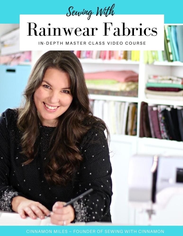 SWC Classes Sewing With Rainwear Fabrics Pepper Hill Sew Along and Video Course Pixie Faire