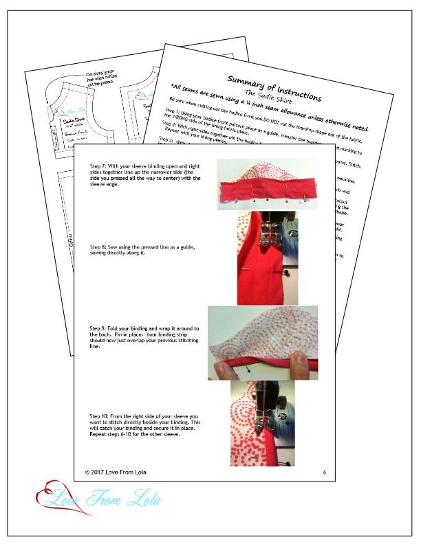 Love From Lola WellieWishers The Sadie Shirt 14.5" Doll Clothes Pattern Pixie Faire