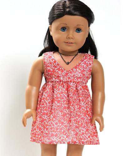Salina Dress 18 inch Doll Clothes Pattern PDF Download