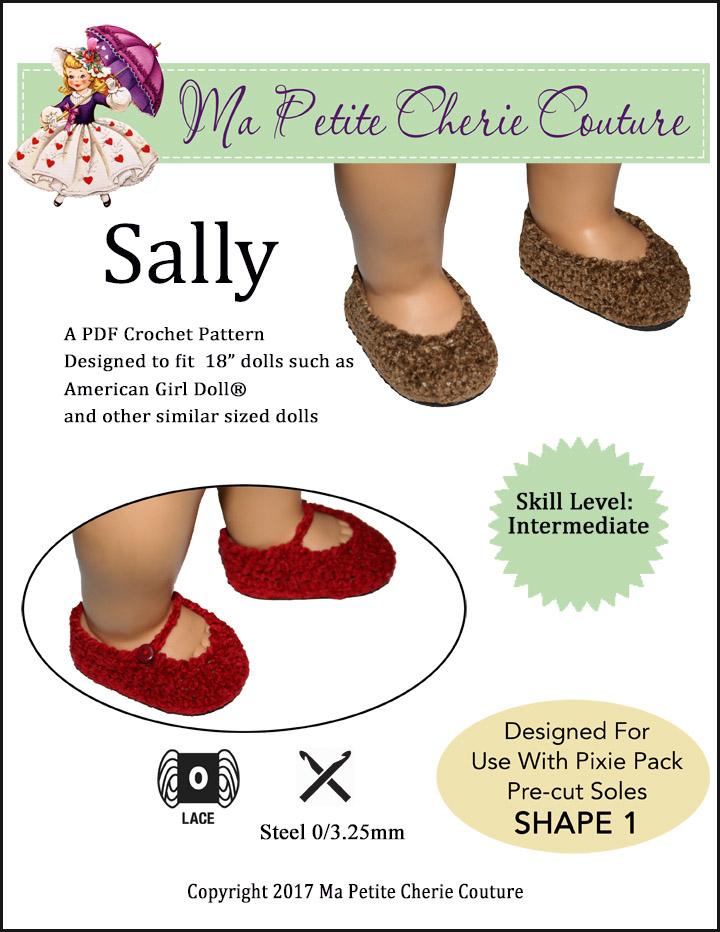 Sally Shoes Crochet Pattern 18 inch Dolls such as American Girl® sally-shoes-crochet-pattern-18-inch-dolls-such-as-american-girl