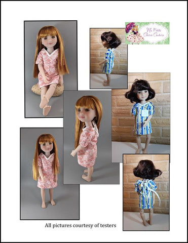 Mon Petite Cherie Couture WellieWishers Medical Gown 14-15" Doll Clothes Pattern Pixie Faire