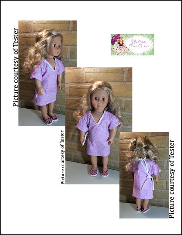 Mon Petite Cherie Couture 18 Inch Modern Medical Gown 18" Doll Clothes Pattern Pixie Faire