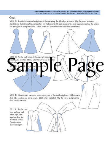 Keepers Dolly Duds Designs 18 Inch Historical Bodice Details Dress 18" Doll Clothes Pattern Pixie Faire