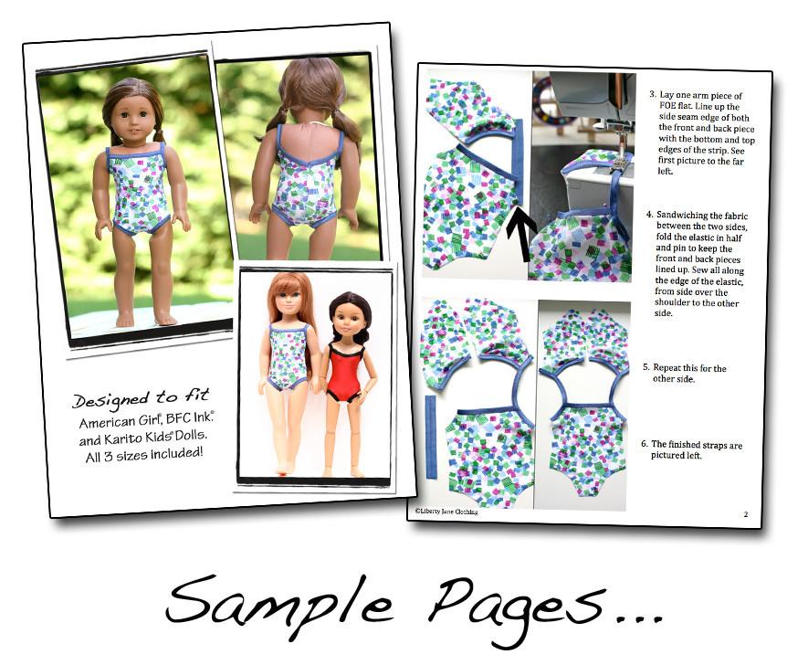 Liberty Jane 18 Inch Modern FREE Swimsuit 18" Doll Clothes Pixie Faire