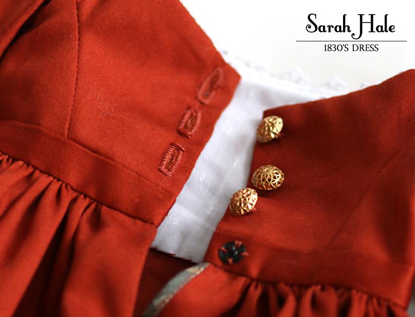 Thimbles and Acorns 18 Inch Historical 1830's Sarah Hale Dress 18" Doll Clothes Pattern Pixie Faire