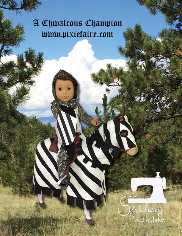 Stitchery By Snowflake 18 Inch Historical A Chivalrous Champion 18" Doll Clothes Pattern Pixie Faire