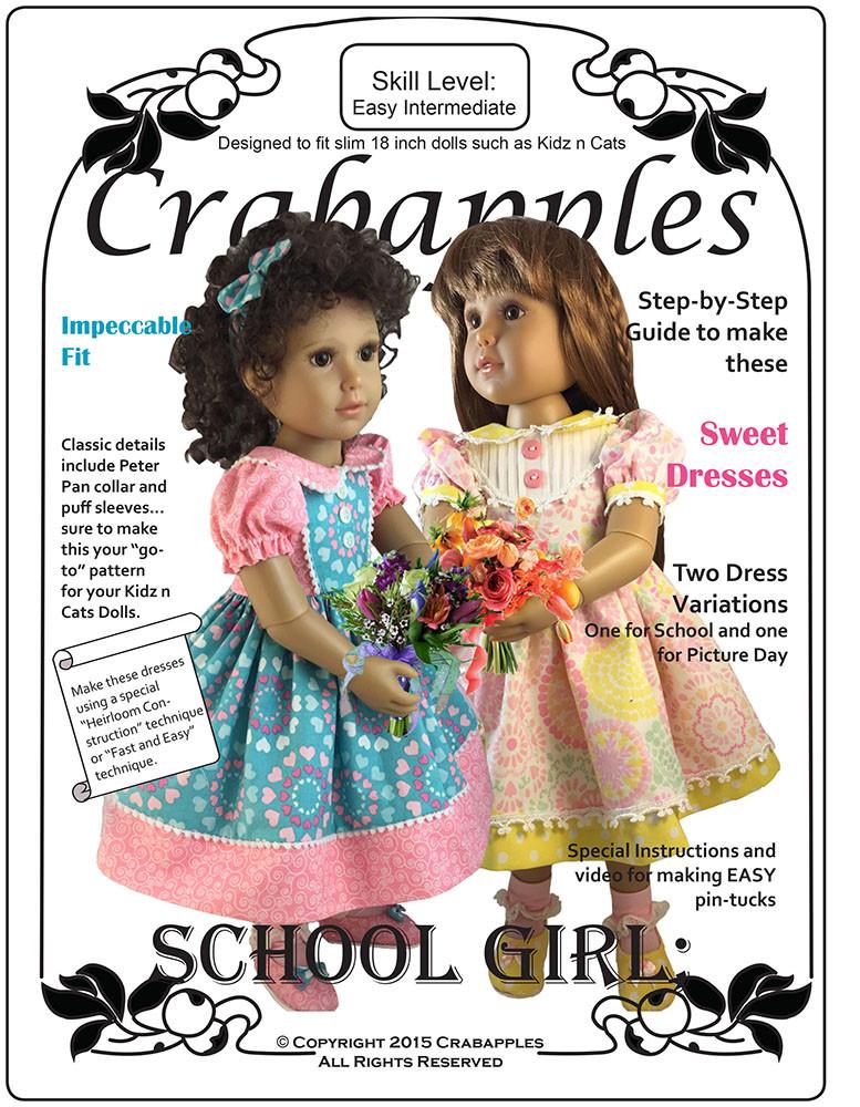 Crabapples School Girl Dresses Kidz N Cats Doll Clothes PDF