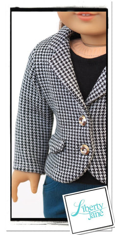 Liberty Jane 18 Inch Modern Schoolboy Blazer 18" Doll Clothes Pattern Pixie Faire