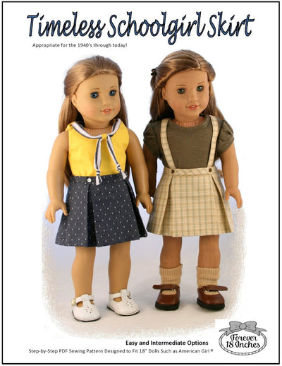 Timeless Schoolgirl Skirt 18" Doll Clothes