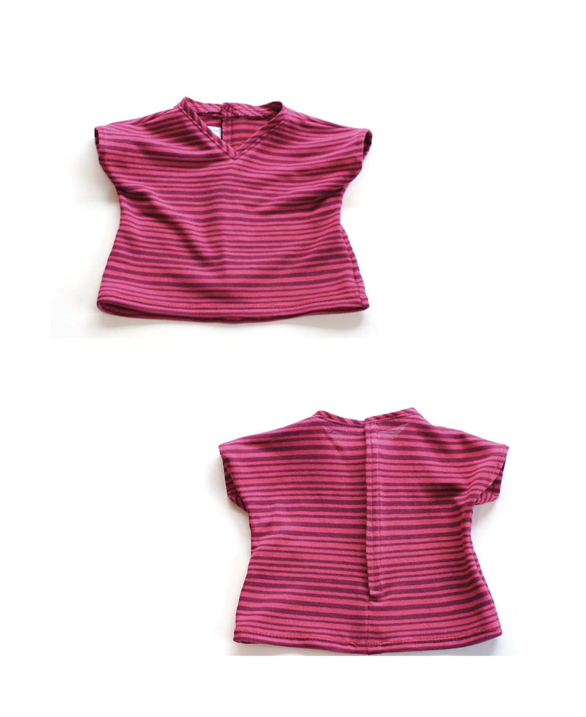 Liberty Jane 18 Inch Modern V-Neck Tee 18" Doll Clothes Pattern Pixie Faire