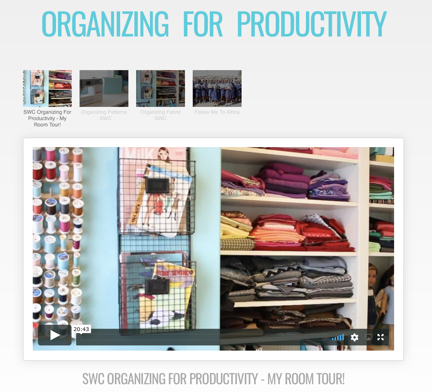 SWC Classes Organizing For Productivity - SWC Download Pixie Faire