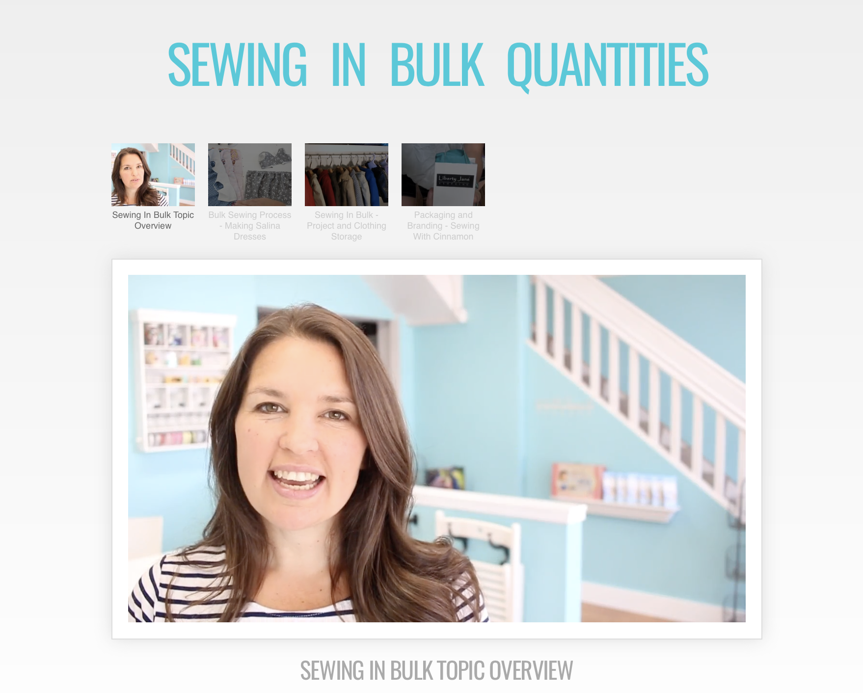 SWC Classes Sewing In Bulk Quantities - Master Class Video Course Pixie Faire