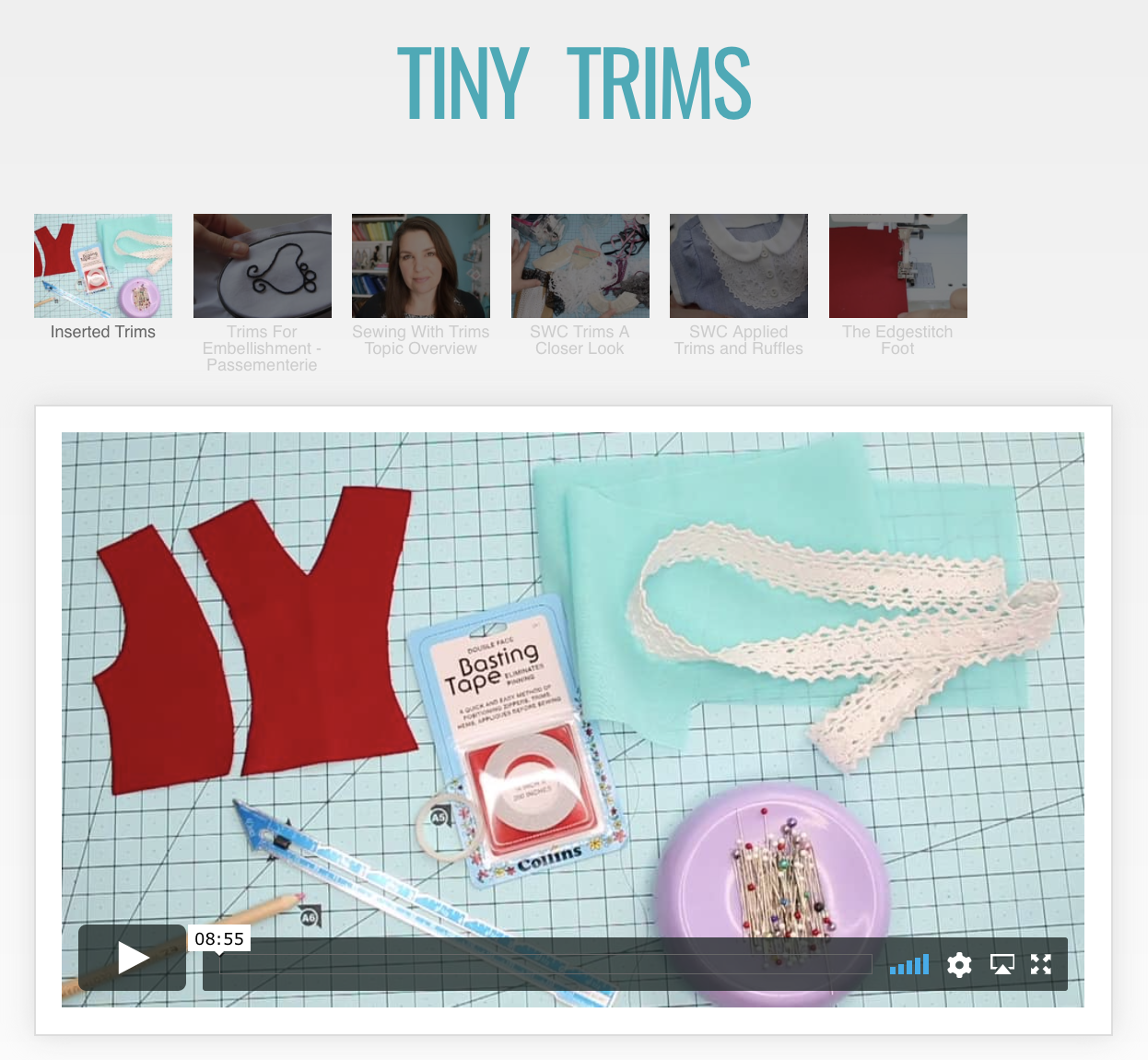 SWC Classes Sewing With Tiny Trims Master Class Video Course Pixie Faire