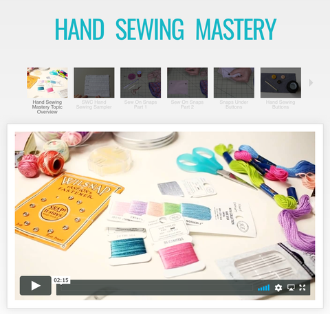SWC Classes Hand Sewing Mastery Master Class Video Course Pixie Faire
