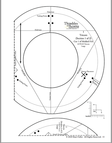 SWC Classes Pattern Pieces For Part 1 Molded Felt Hat Pixie Faire