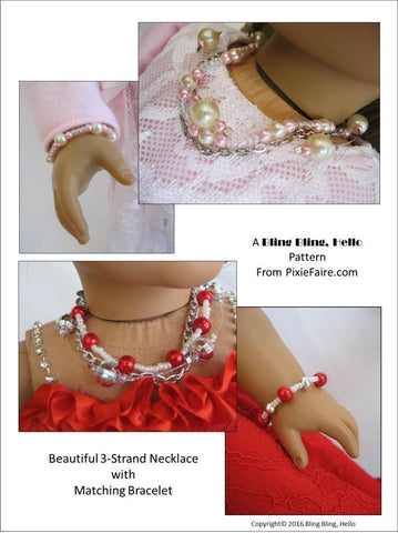 Bling Bling Hello Tutorials & Crafts Sealed With A Kiss Doll Jewelry Pattern Pixie Faire