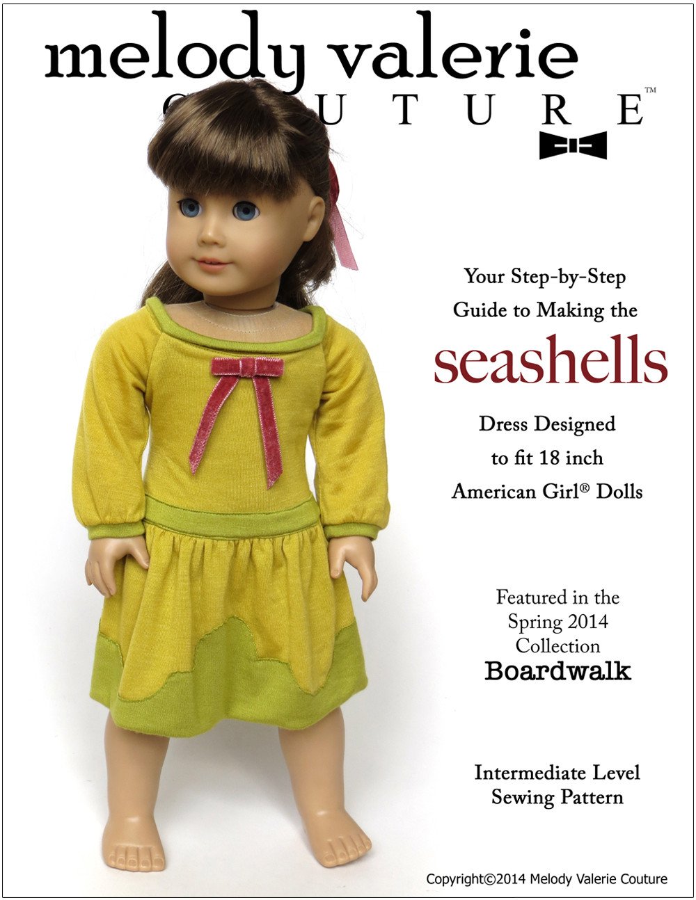 Melody Valerie Couture 18 Inch Modern Seashells Dress 18" Doll Clothes Pixie Faire