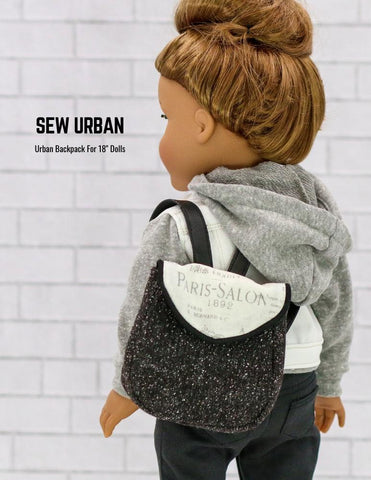 Sew Urban 18 Inch Modern Urban Backpack 18" Doll Accessory Pattern Pixie Faire