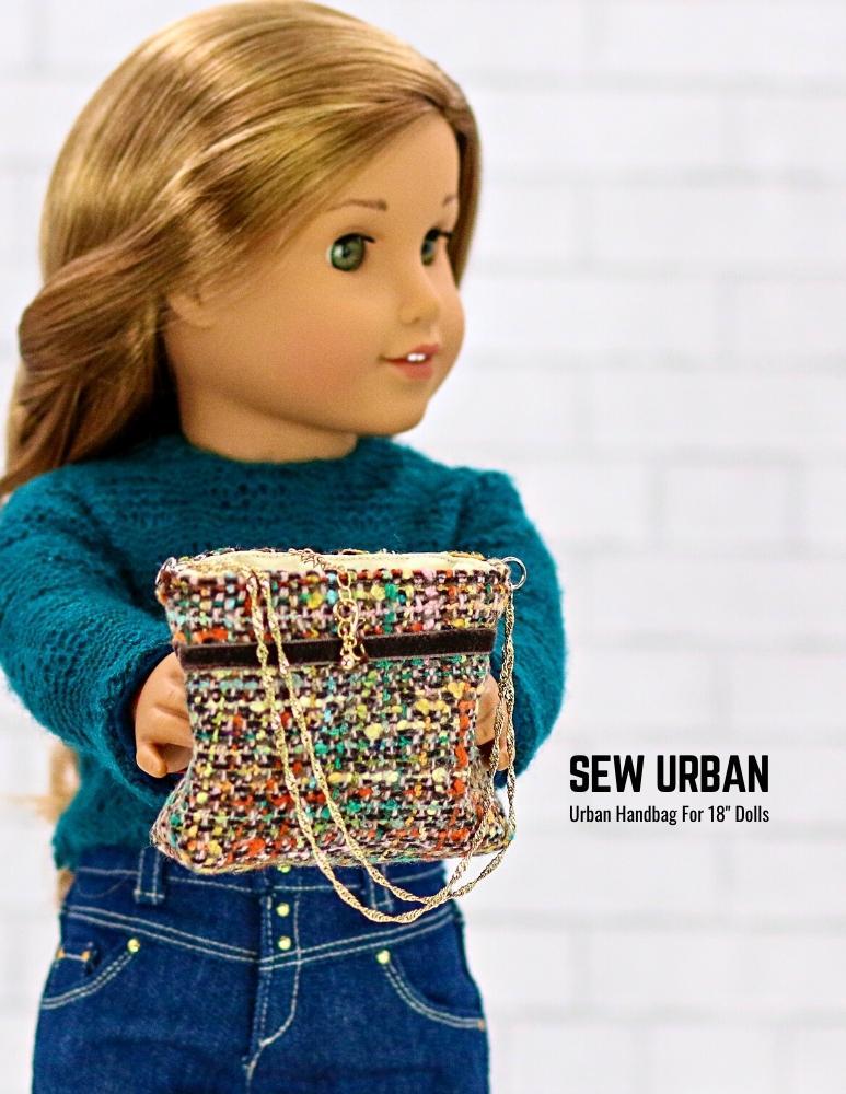 Sew Urban 18 Inch Modern Urban Handbag 18" Doll Accessories Pixie Faire