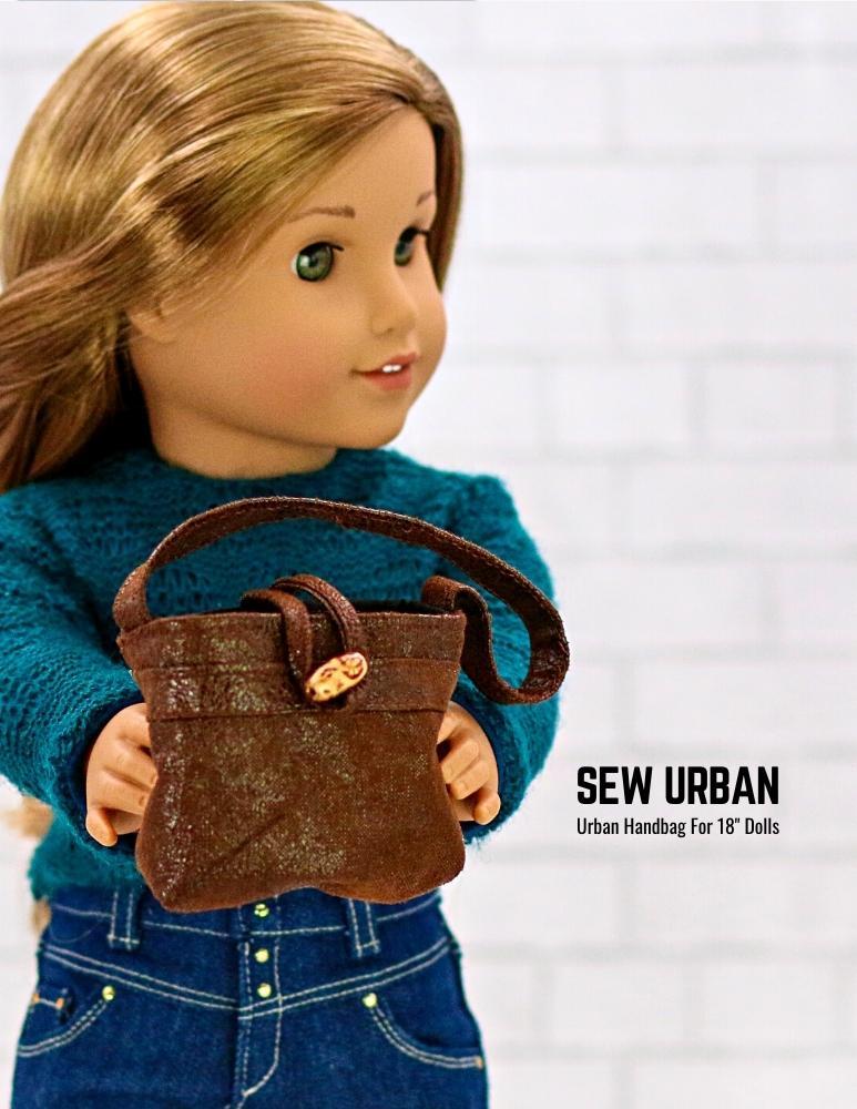 Sew Urban 18 Inch Modern Urban Handbag 18" Doll Accessories Pixie Faire