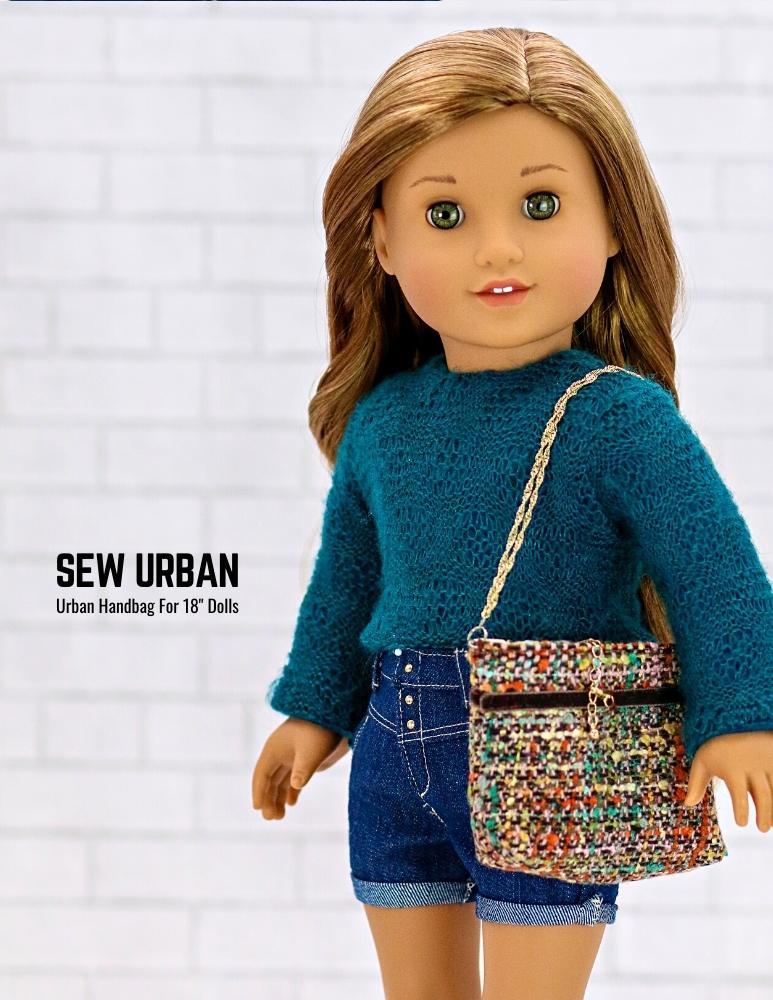 Sew Urban 18 Inch Modern Urban Handbag 18" Doll Accessories Pixie Faire