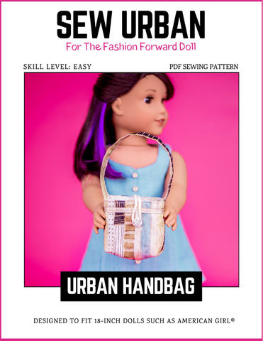 Sew Urban 18 Inch Modern Urban Handbag 18" Doll Accessories Pixie Faire