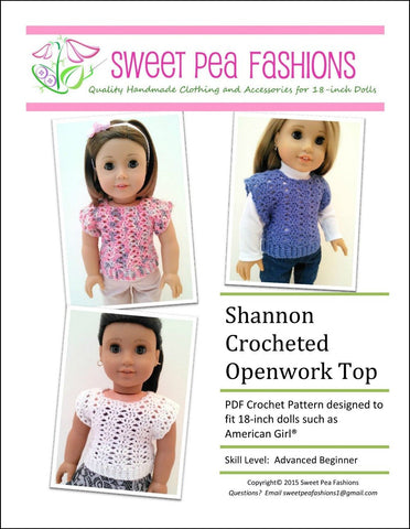 Sweet Pea Fashions Crochet Shannon Crocheted Openwork Top Crochet Pattern Pixie Faire
