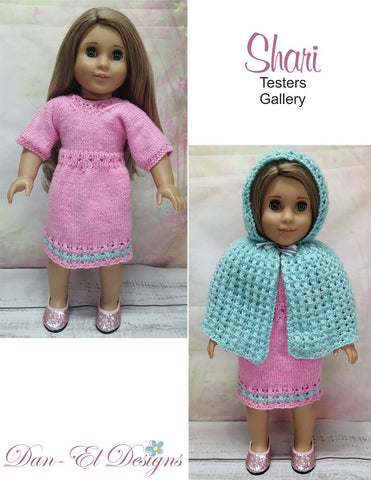 Dan-El Designs Knitting Shari 18" Doll Knitting Pattern Pixie Faire