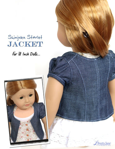 Liberty Jane 18 Inch Modern Shinjuku Starlet Jacket 18" Doll Clothes Pattern Pixie Faire