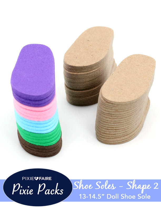 Pixie Faire Pixie Packs Pixie Packs SHAPE 2 Pre-cut Shoe Sole Foam and Chipboard Color Variety 2 Pixie Faire