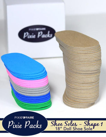 Pixie Faire Pixie Packs Pixie Packs SHAPE 1 Pre-cut Shoe Soles 2mm Color Variety 2 Pixie Faire