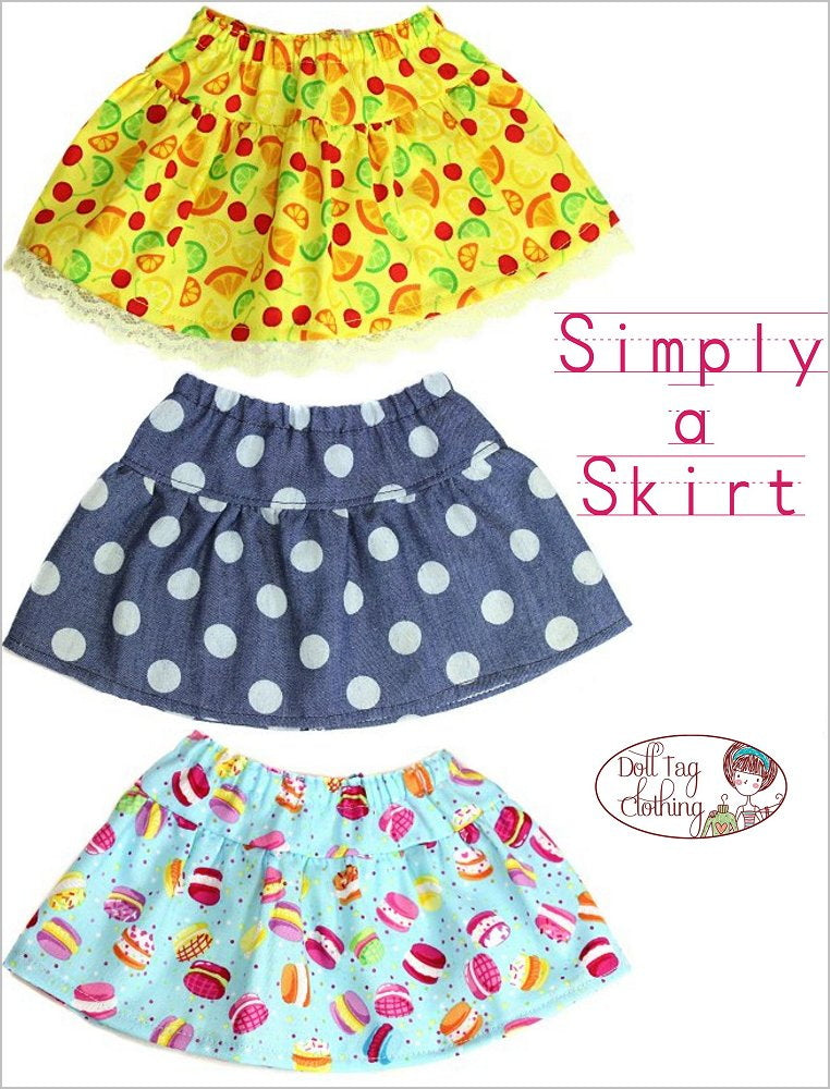 Doll Tag Clothing 18 Inch Modern Simply A Skirt 18" Doll Clothes Pixie Faire