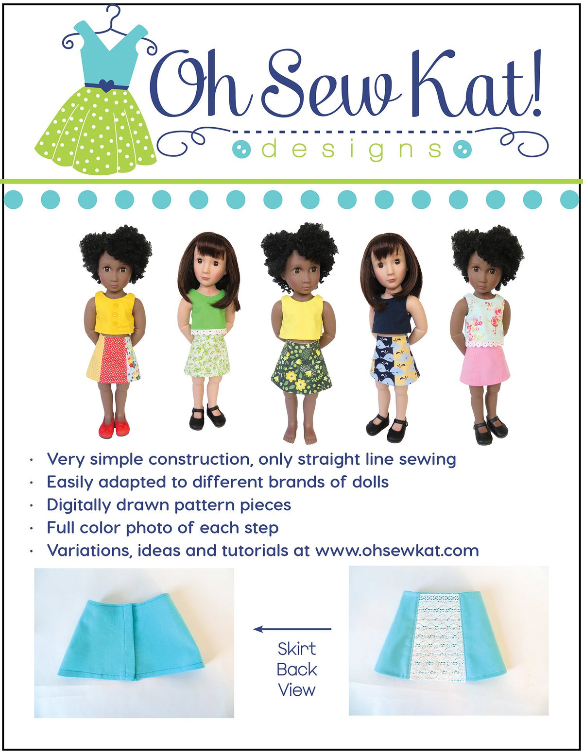 Oh Sew Kat A Girl For All Time Sixth Grade Skirt Pattern For A Girl For All Time Dolls Pixie Faire