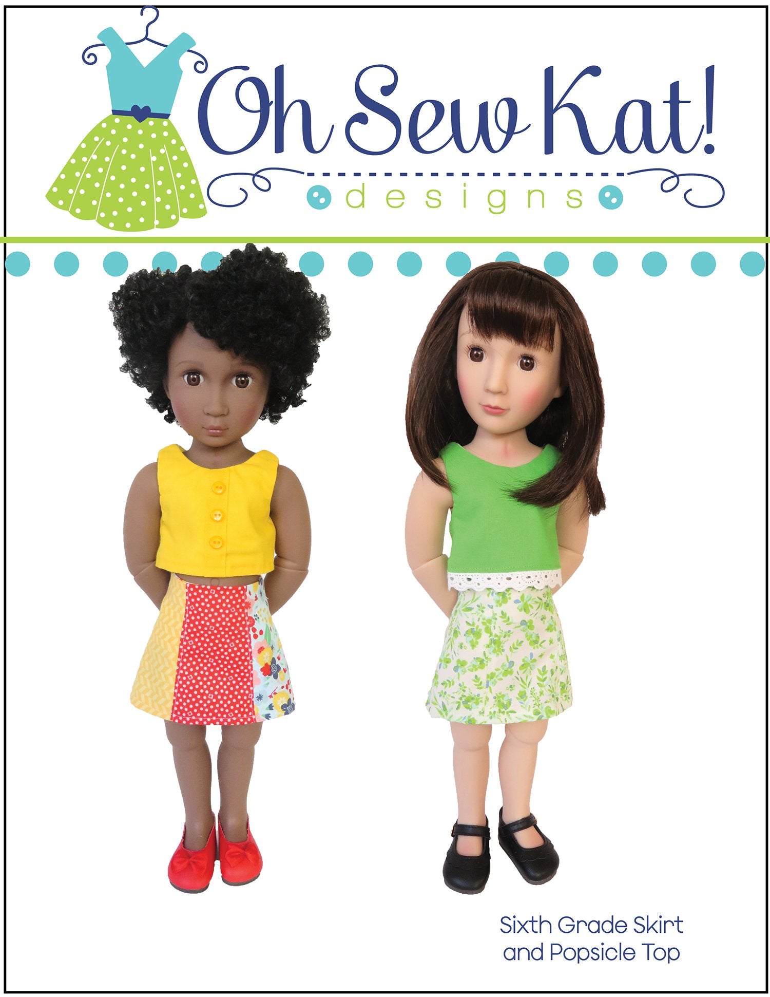 Oh Sew Kat Sixth Grade Skirt Doll Clothes Pattern 16 inch A Girl For ...